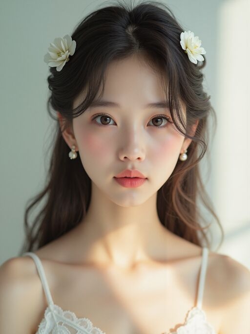 꽃을 꽂은 여성의 초상