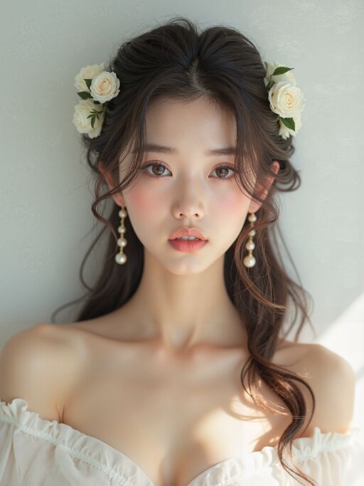 꽃을 꽂은 여성의 초상