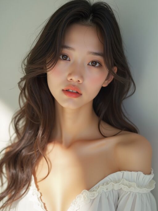 청순한 분위기의 여성