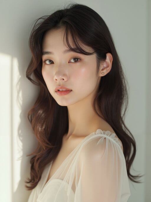 청순한 분위기의 여성