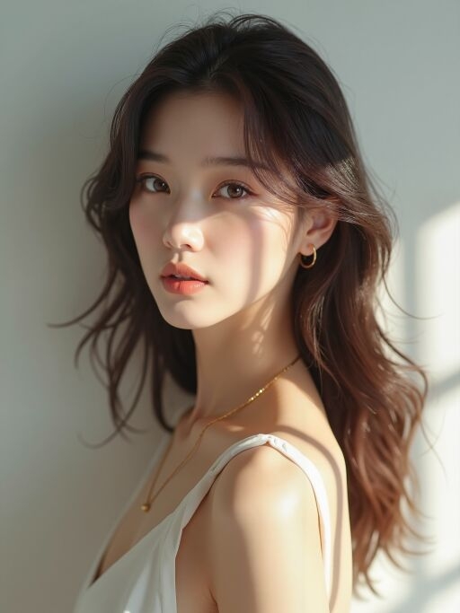 청순한 분위기의 여성