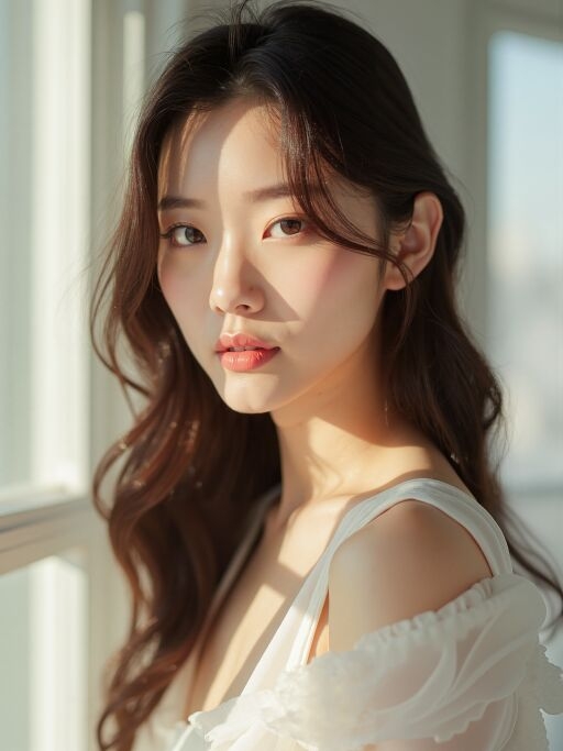 청순한 분위기의 여성