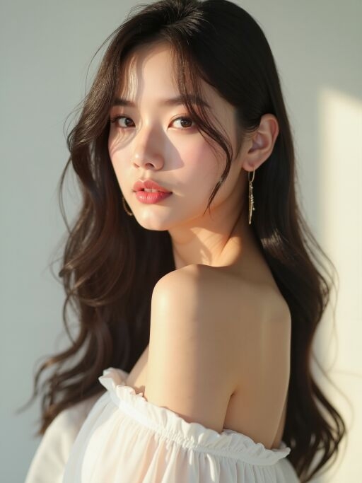 청순한 분위기의 여성