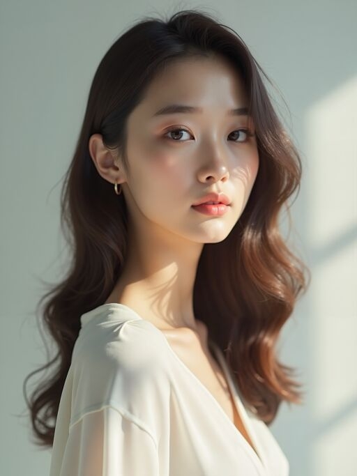 청순한 분위기의 여성