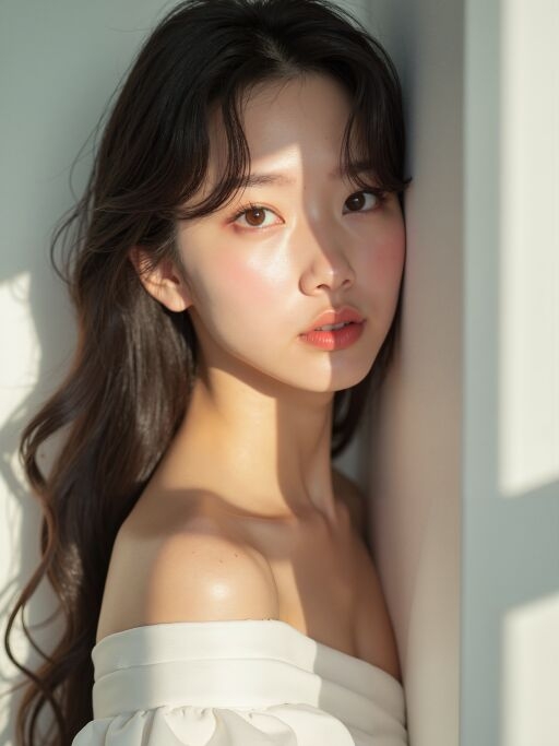 청순한 분위기의 여성