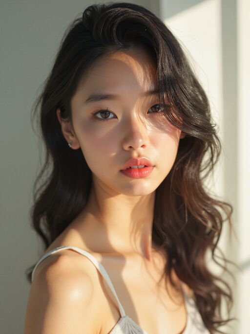 청순한 분위기의 여성