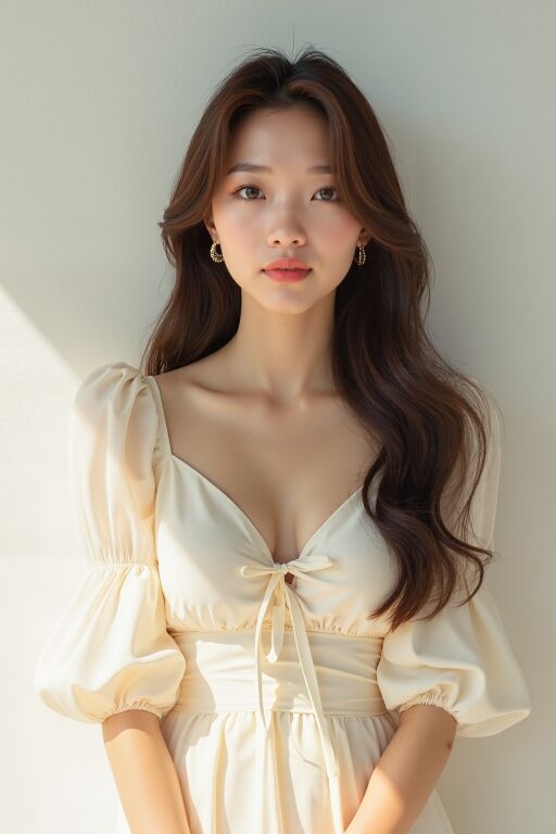 청순한 분위기의 여성
