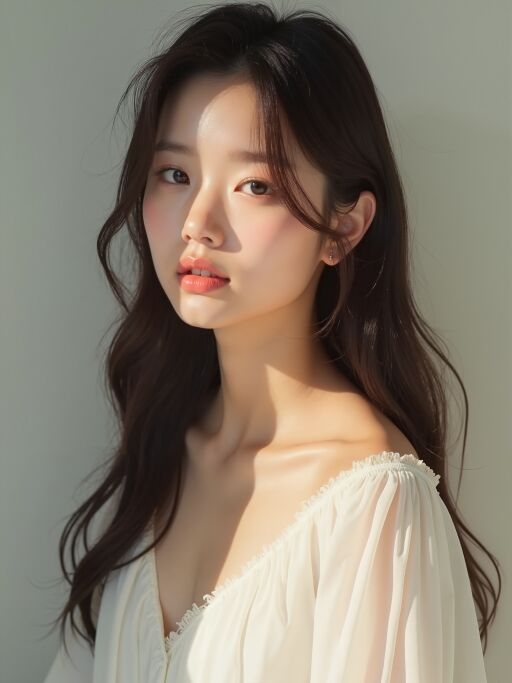 청순한 분위기의 여성