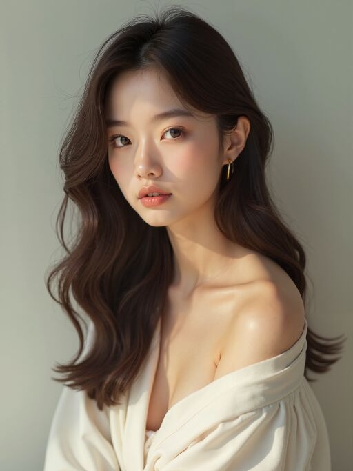 청순한 분위기의 여성
