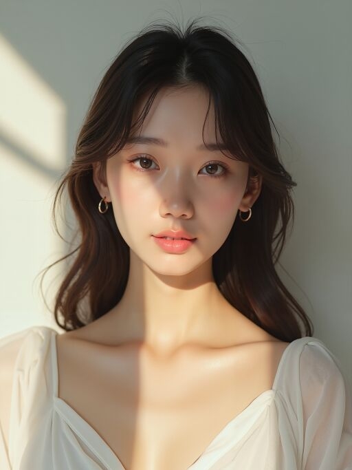 청순한 분위기의 여성