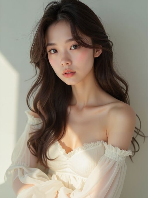 청순한 분위기의 여성