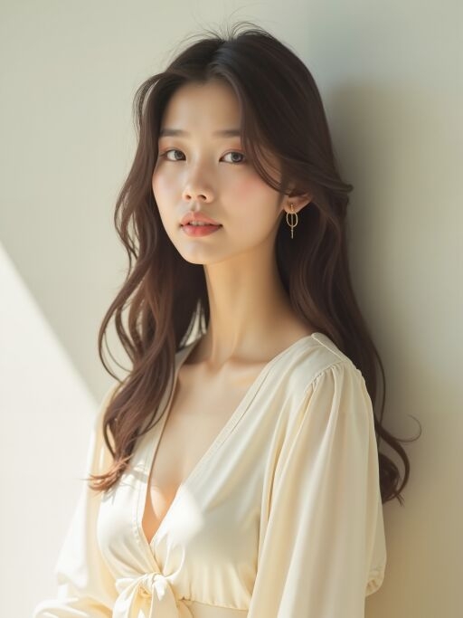 청순한 분위기의 여성