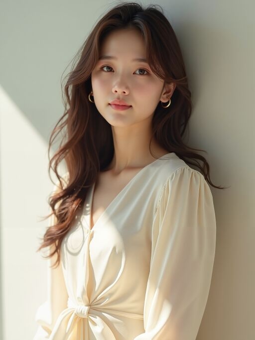 청순한 분위기의 여성