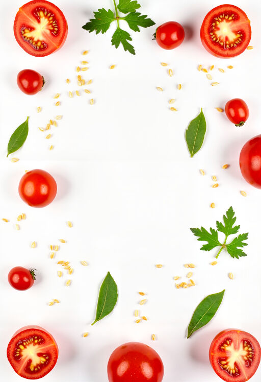 토마토와 잎사귀 프레임