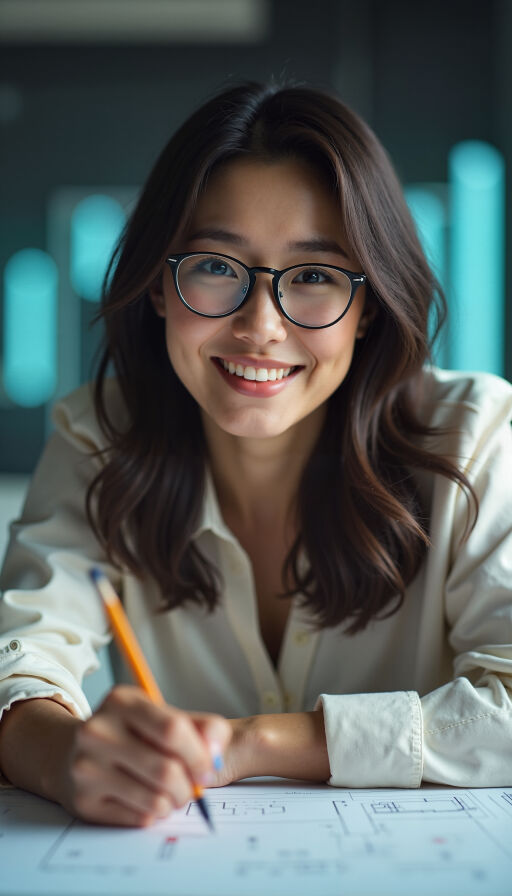 실내에서 메모하는 사람
