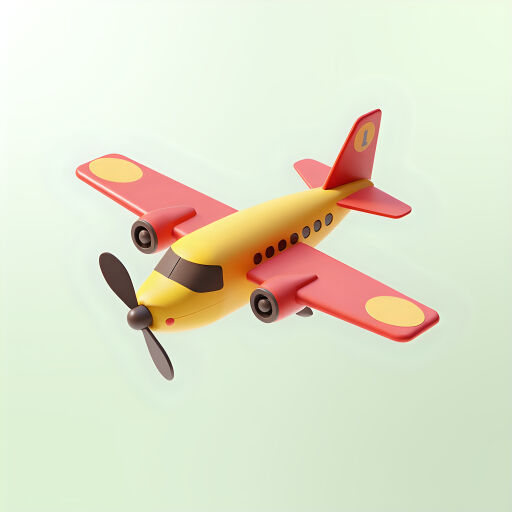 경비행기 3D 아이콘