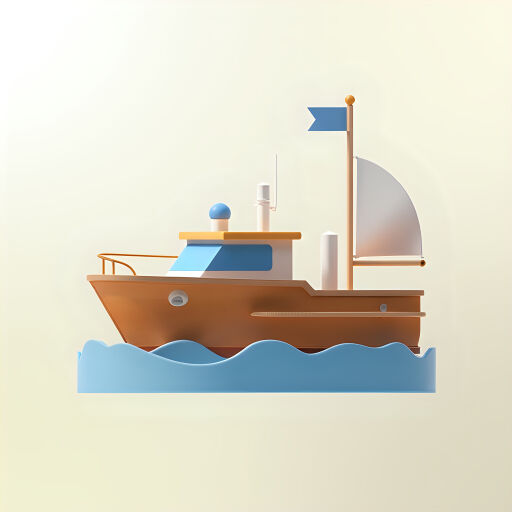 보트 3D 아이콘