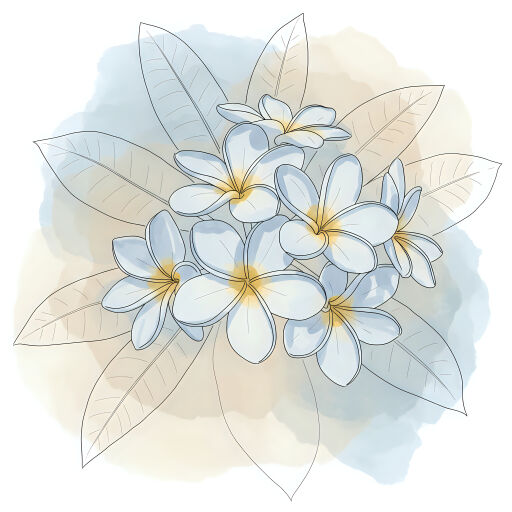 수채화 꽃 일러스트