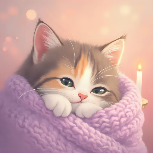 털옷을 입고 있는 귀여운 고양이