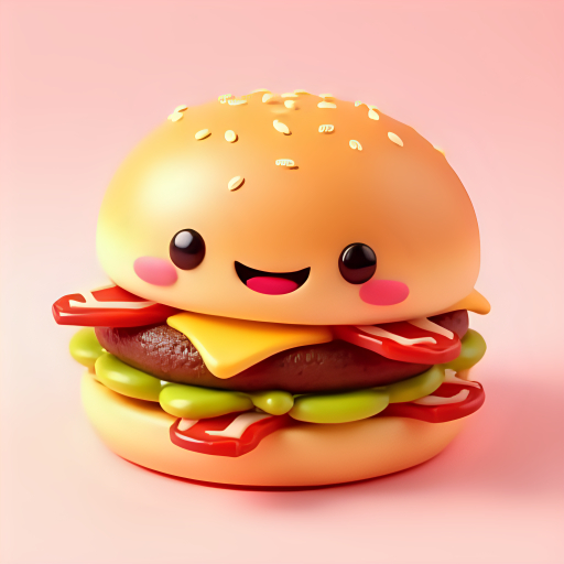 카툰 햄버거