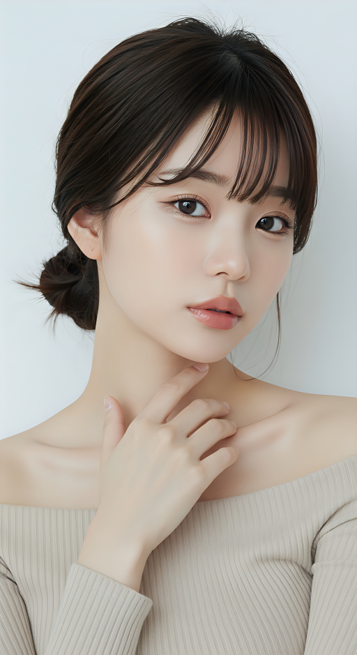 똥머리 여자