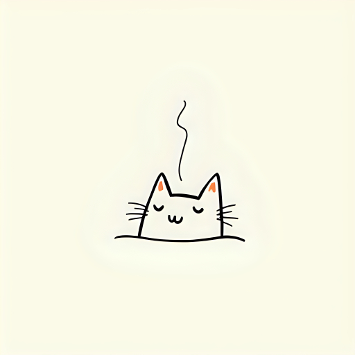 심플한 고양이 머리 그림
