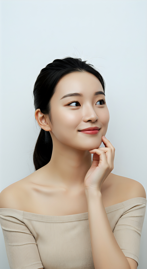 젊은 여자가 생각에 잠겨 있네