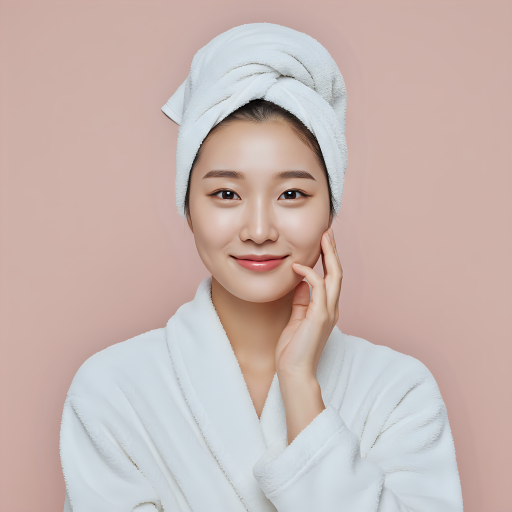 로브를 입은 젊은 여성