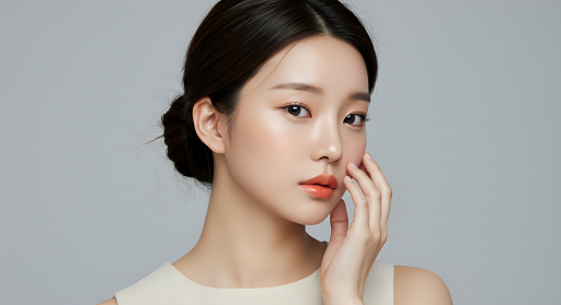 섬세한 인상 가진 젊은 여성