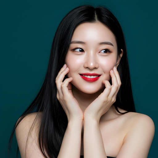 손을 모은 젊은 여성