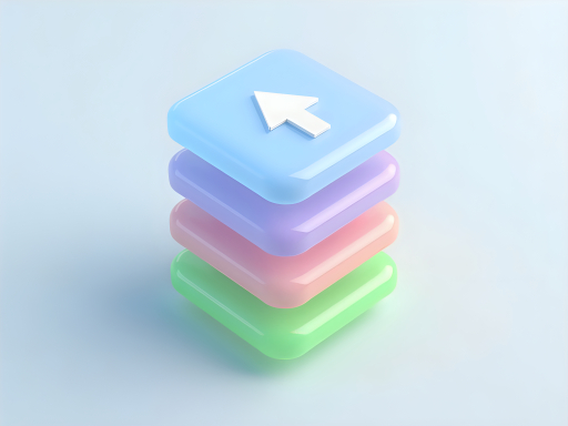 파란 사각형 3D 렌더링