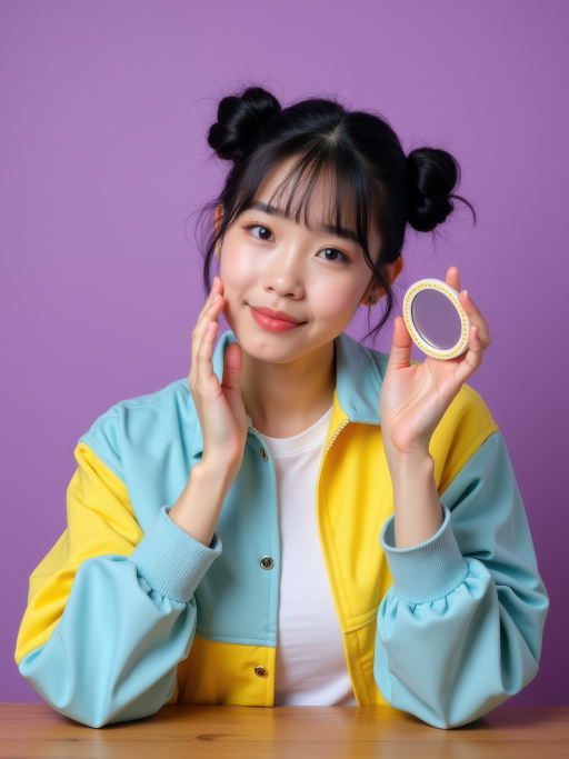 재킷을 입은 젊은 여성