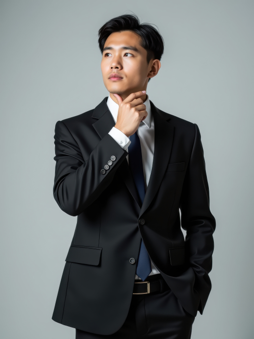 검은 수트 입은 남자