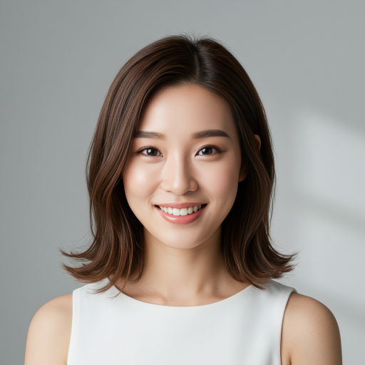 미소짓는 아시아 여성