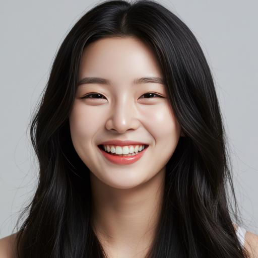긴 머리의 젊은 여성