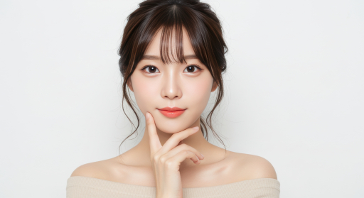 검은 머리 젊은 여성