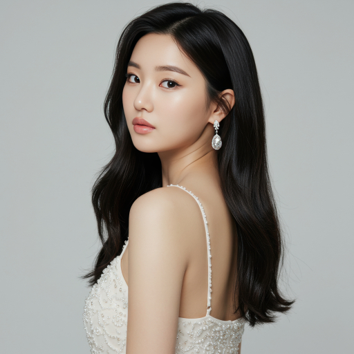 흰 드레스를 입은 여성