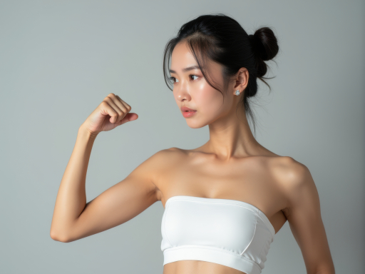팔을 튕기는 여성