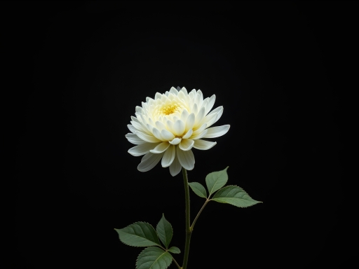 흰 국화꽃