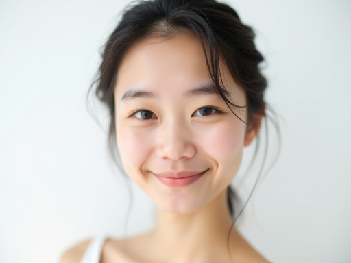 미소짓는 아시아 여성
