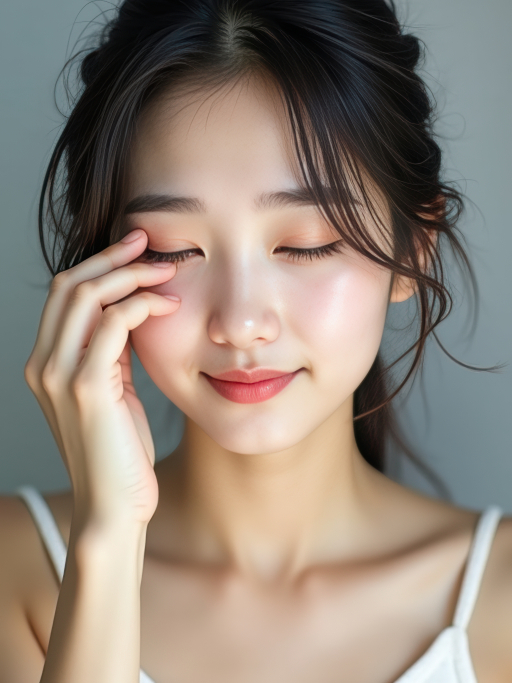 눈물 젖은 젊은 여성