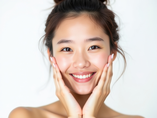 미소짓는 아시아 여성