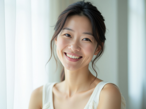 미소짓는 여성