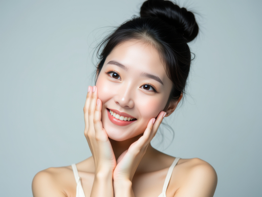 미소짓는 아시아 여성