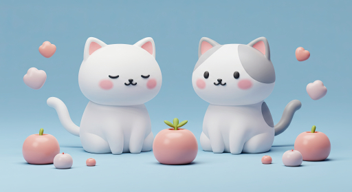 귀여운 흰 고양이