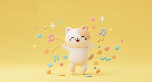 귀여운 고양이 춤추기