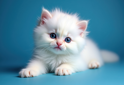 귀여운 흰 고양이 새끼